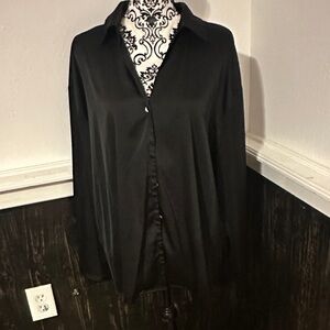 BiBi Black Casual Button Down Shirt